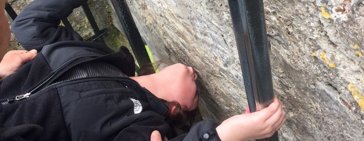Kissing Blarney Stone